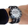 Aqua Master Black PVD Sport Chrono 0.24 ct Diamond Mens White Dial Watch