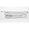 Real 14K White Gold Solid Miami Cuban Link Mens Chain 4 mm