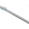Real 14K White Gold Solid Miami Cuban Link Mens Chain 4 mm