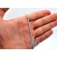 14K White Gold Solid Miami Cuban Link Mens Chain 2.5 mm