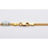 Solid 14K Yellow Gold Cuban Curb Link Mens Chain 2 mm