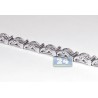 Mens Diamond Link Bracelet 14K White Gold 11.00 ct 11mm 8"