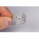 14K White Gold 1.03 ct Diamond Womens Crossover Ring