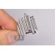 14K White Gold 2 ct Diamond Spike Abstract Womens Ring