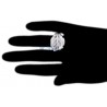 14K White Gold 2.26 ct Diamond Womens Leaf Design Ring