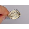 14K Two Tone Gold 2.26 ct Diamond Womens Leaf Band Ring