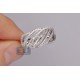 14K White Gold 0.72 ct Diamond Cage Womens Openwork Ring