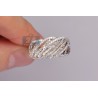 14K Two Tone Gold 0.73 ct Diamond Womens Cage Band Ring