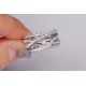 14K White Gold 1.25 ct Diamond Womens Highway Ring