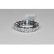 18K Gold 4.84 ct All Way Around Asscher Cut Diamond Eternity Ring