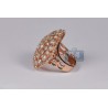 14K Rose Gold 8.76 ct Diamond Womens Wide Openwork Dome Ring