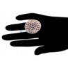 14K Rose Gold 8.76 ct Diamond Womens Wide Openwork Dome Ring
