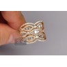 18K Rose Gold 2.30 ct Baguette Diamond Womens Vintage Ring