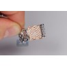 14K Two Tone Gold 0.45 ct Diamond Womens Vintage Openwork Ring