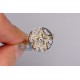 14K Yellow Gold 0.53 ct Diamond Round Openwork Star Womens Ring