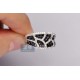 14K White Gold 1.05 ct Black Diamond Patterned Womens Ring