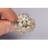 14K Two Tone Gold 3.54 ct Diamond 3 Flowers in 1 Womens Ring