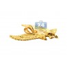 Solid 10K Yellow Gold Diamond Cut American Eagle Mens Pendant