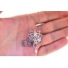 Womens Diamond Chandelier Pendant Necklace 14K White Gold 2.41ct