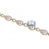 Womens Diamond Fancy Infinity Bracelet 14K Yellow Gold 2.47 ct
