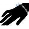 Womens Diamond Filigree Bracelet 14K White Gold 3.14 ct 7.75"