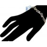 Womens Diamond Filigree Bracelet 14K Yellow Gold 3.15 ct 7.75"