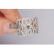 14K Two Tone Gold 0.87 ct Diamond Openwork Womens Ring