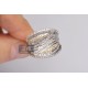 14K Yellow Gold 1.57 ct Diamond Womens Wave Ring