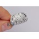 14K White Gold 1.61 ct Diamond Vintage Womens Puff Ring