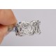 14K White Gold 1 ct Diamond Openwork Vintage Band Ring