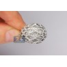 14K White Gold 3.69 ct Diamond Cage Dome Womens Ring
