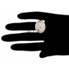 14K Two Tone Gold 3.70 ct Diamond Womens Cage Dome Ring