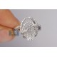 14K White Gold 1.08 ct Diamond Womens Openwork Oval Ring
