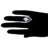 14K Two Tone Gold 0.57 ct Diamond Womens Leaf Ring