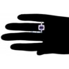 14K White Gold 1.52 ct Purple Amethyst Diamond Womens Ring
