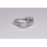 14K White Gold 1.19 ct Diamond Cluster Womens Vintage Engagement Ring