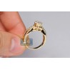 14K Yellow Gold 1.25 ct Diamond Womens Illusion Engagement Ring