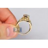 14K Yellow Gold 1.36 ct Diamond Crossover Engagement Ring