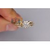 14K Yellow Gold 1.39 ct Diamond Cluster Vintage Engagement Ring