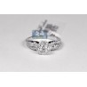 14K White Gold 1.15 ct Diamond Cluster Engagement Ring