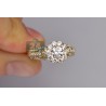 14K Yellow Gold 1.69 ct Diamond Cluster Engagement Ring
