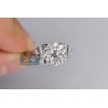 14K White Gold 1.70 ct Diamond Cluster Womens Engagement Ring
