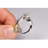14K White Gold 1.87 ct Diamond Cluster Womens Engagement Ring