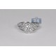 14K White Gold 1.64 ct Diamond Cluster Engagement Ring