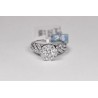 14K White Gold 1.90 ct Diamond Cluster Vintage Style Engagement Ring