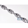 Mens Diamond Pave Link Bracelet 10K White Gold 3.71ct 15mm 8.5"