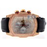 Mens Iced Out Diamond Rose Watch Aqua Master Bubble 7.00 ct