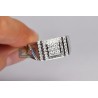 14K White Gold 1.06 ct Diamond Step Design Mens Rectangle Ring