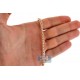 10K Rose Gold Hollow Franco Link Mens Chain 3.5 mm