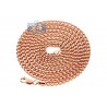 Italian 10K Rose Gold Hollow Franco Mens Chain Necklace 4 mm